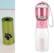 3-in-1 Portable Pet Water Bottle with Food Container