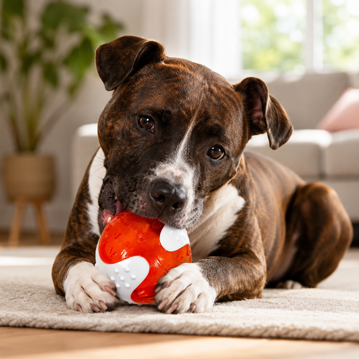 Bacon-Scented Durable Dog Chew Ball